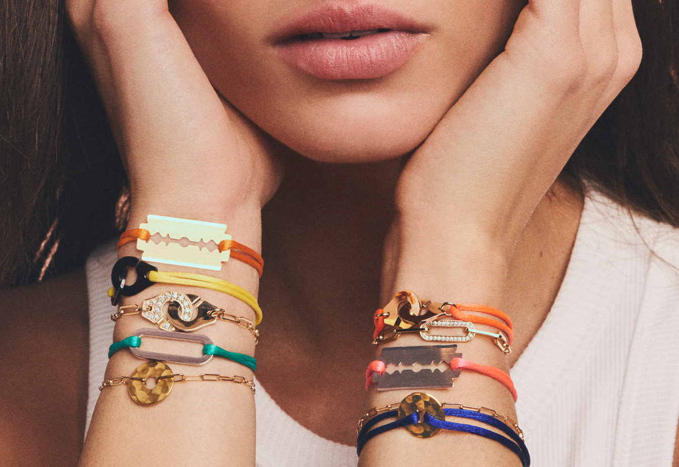 dinh van menottes ディンヴァン メノッツ pt750 ダイヤ入 Luxury bracelets: white gold, yellow gold, rose gold